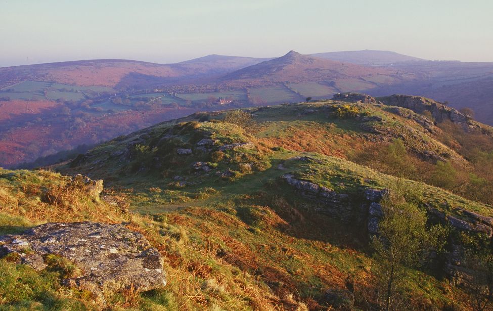 View over Dartmoor National Park.